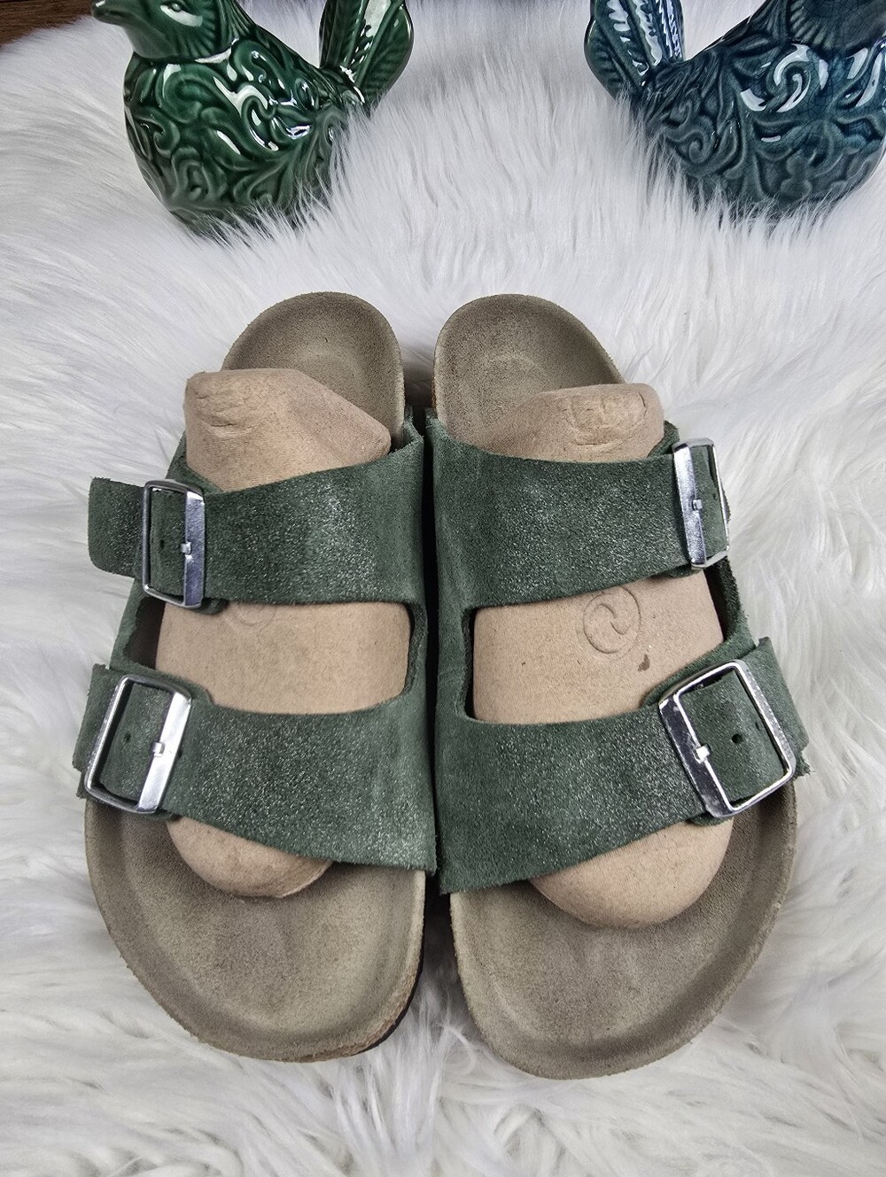 Birkenstock Arizona Shimmering Thyme Sandal Size 38 - Picture 12 of 14